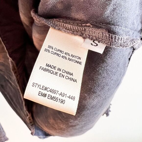 Anthropologie Cloth & Stone Mock Neck Smocked Top Size S - Picture 8 of 8